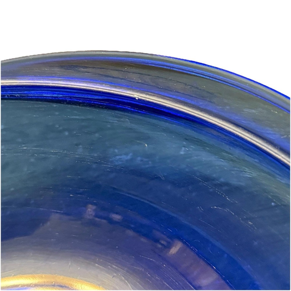Anchor Hocking Cobalt Blue Round Covered Lidded Casserole Dish 9" 2 Qt Vintage - Picture 7 of 12
